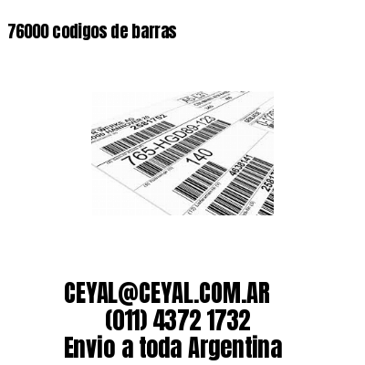 76000 codigos de barras