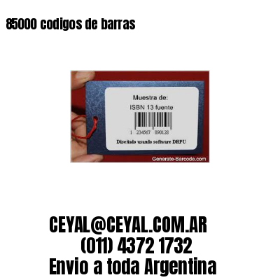 85000 codigos de barras