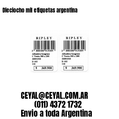 Dieciocho mil etiquetas argentina