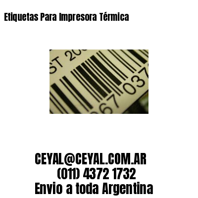 Etiquetas Para Impresora Térmica