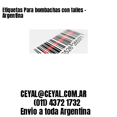 Etiquetas Para bombachas con talles – Argentina