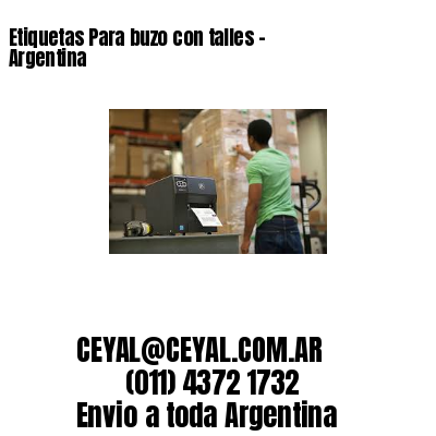 Etiquetas Para buzo con talles – Argentina