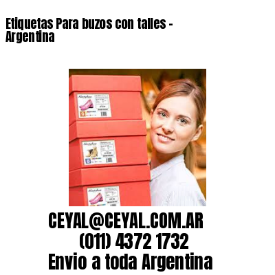 Etiquetas Para buzos con talles – Argentina