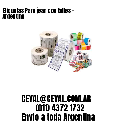 Etiquetas Para jean con talles – Argentina