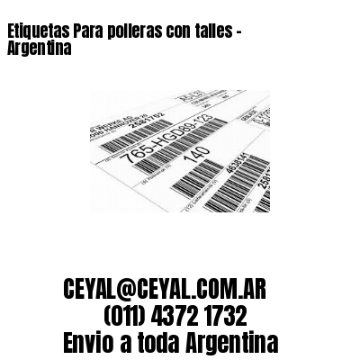 Etiquetas Para polleras con talles – Argentina