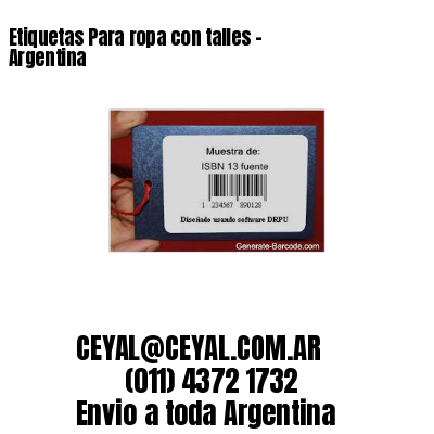 Etiquetas Para ropa con talles – Argentina
