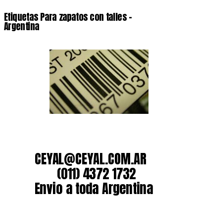 Etiquetas Para zapatos con talles – Argentina