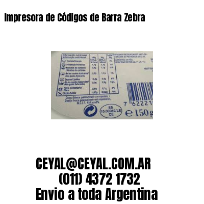 Impresora de Códigos de Barra Zebra