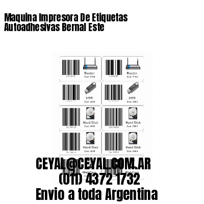 Maquina Impresora De Etiquetas Autoadhesivas Bernal Este