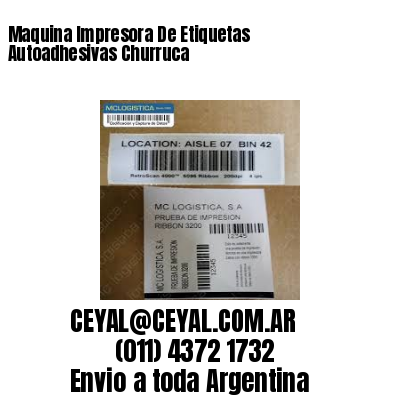 Maquina Impresora De Etiquetas Autoadhesivas Churruca