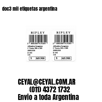 doc3 mil etiquetas argentina