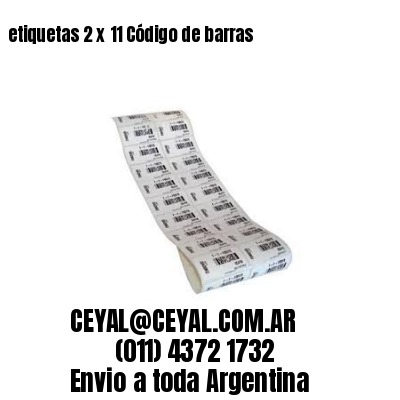 etiquetas 2 x 11 Código de barras