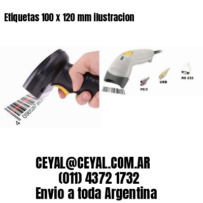 Etiquetas 100 x 120 mm ilustracion