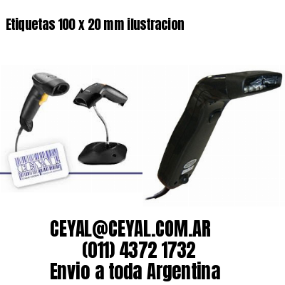 Etiquetas 100 x 20 mm ilustracion