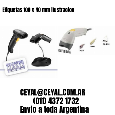 Etiquetas 100 x 40 mm ilustracion