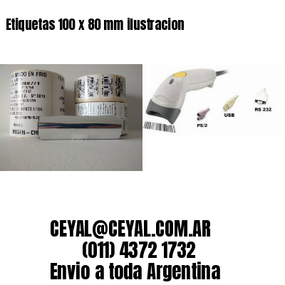 Etiquetas 100 x 80 mm ilustracion