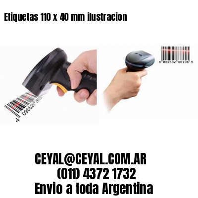 Etiquetas 110 x 40 mm ilustracion