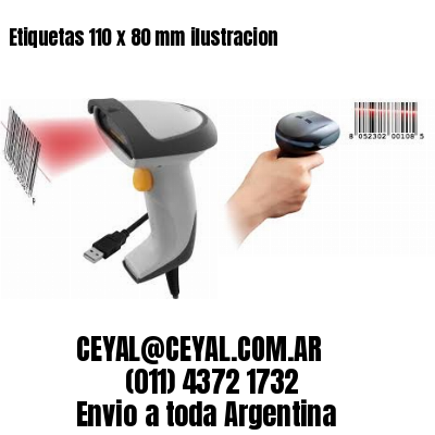 Etiquetas 110 x 80 mm ilustracion