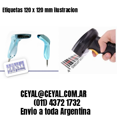 Etiquetas 120 x 120 mm ilustracion
