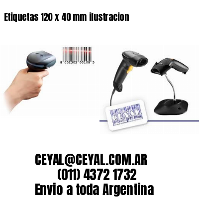 Etiquetas 120 x 40 mm ilustracion