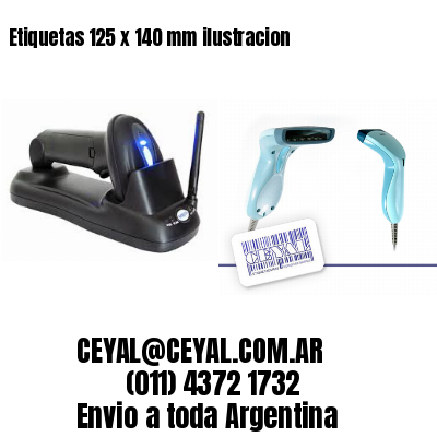 Etiquetas 125 x 140 mm ilustracion
