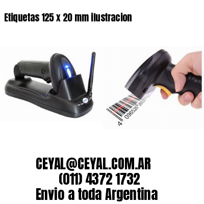 Etiquetas 125 x 20 mm ilustracion