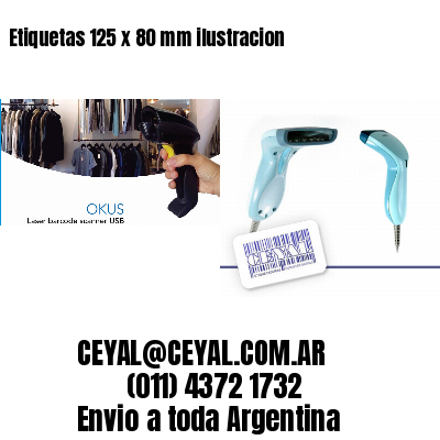 Etiquetas 125 x 80 mm ilustracion