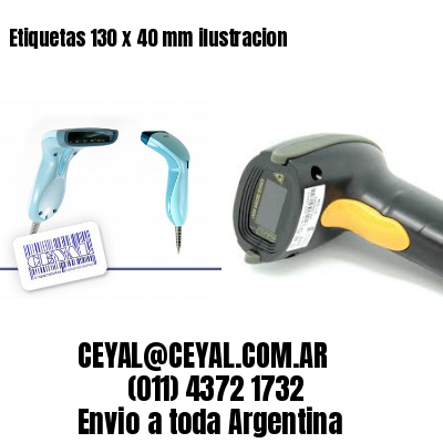 Etiquetas 130 x 40 mm ilustracion