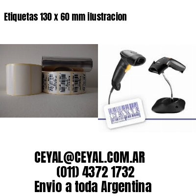 Etiquetas 130 x 60 mm ilustracion