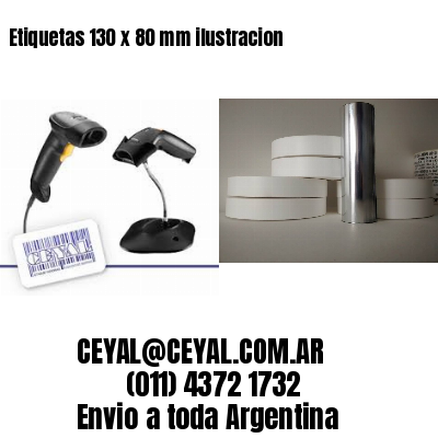 Etiquetas 130 x 80 mm ilustracion