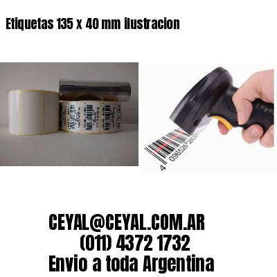Etiquetas 135 x 40 mm ilustracion