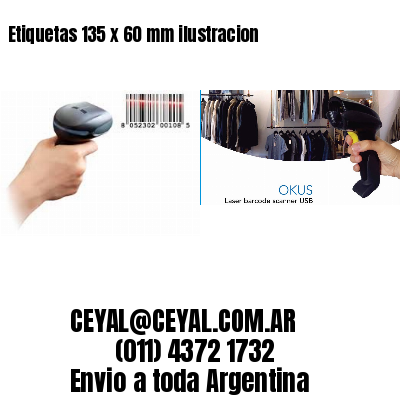 Etiquetas 135 x 60 mm ilustracion