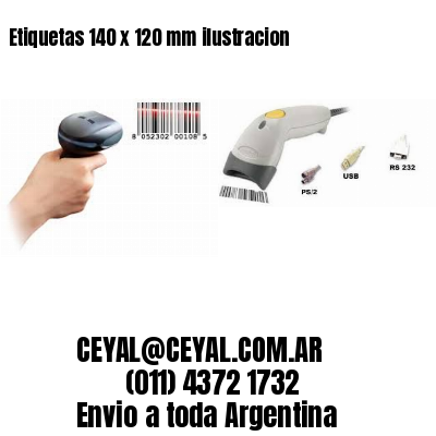 Etiquetas 140 x 120 mm ilustracion