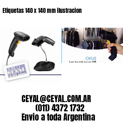 Etiquetas 140 x 140 mm ilustracion