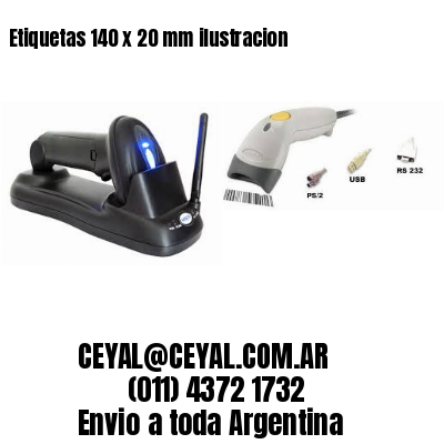 Etiquetas 140 x 20 mm ilustracion