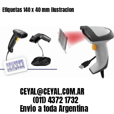 Etiquetas 140 x 40 mm ilustracion