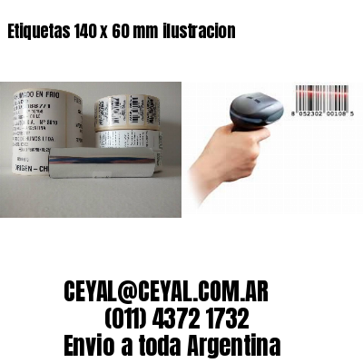 Etiquetas 140 x 60 mm ilustracion