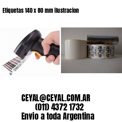 Etiquetas 140 x 80 mm ilustracion