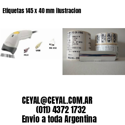 Etiquetas 145 x 40 mm ilustracion