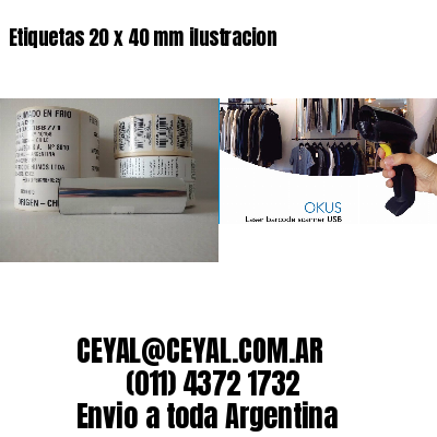 Etiquetas 20 x 40 mm ilustracion
