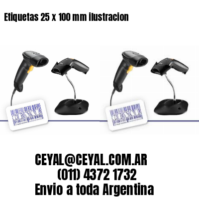 Etiquetas 25 x 100 mm ilustracion