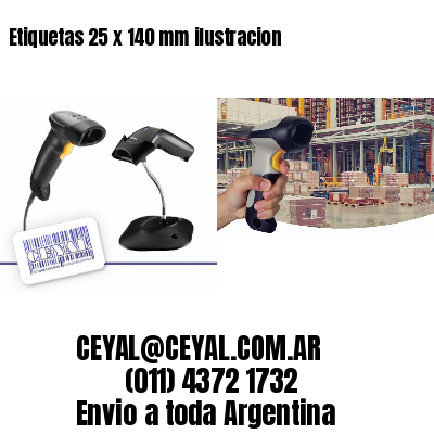 Etiquetas 25 x 140 mm ilustracion
