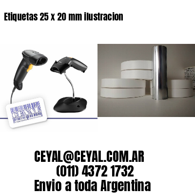 Etiquetas 25 x 20 mm ilustracion