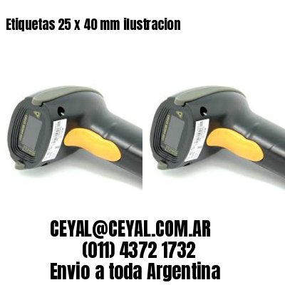Etiquetas 25 x 40 mm ilustracion
