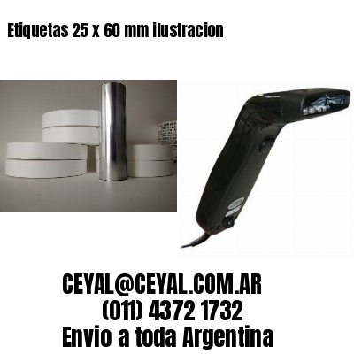 Etiquetas 25 x 60 mm ilustracion