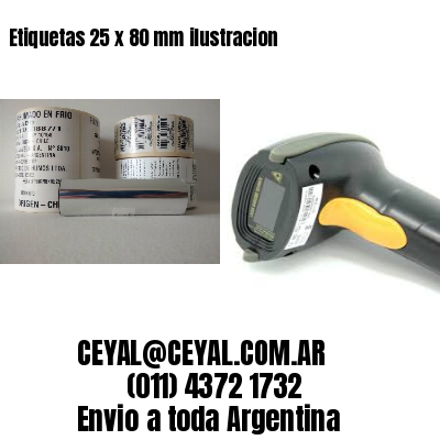 Etiquetas 25 x 80 mm ilustracion