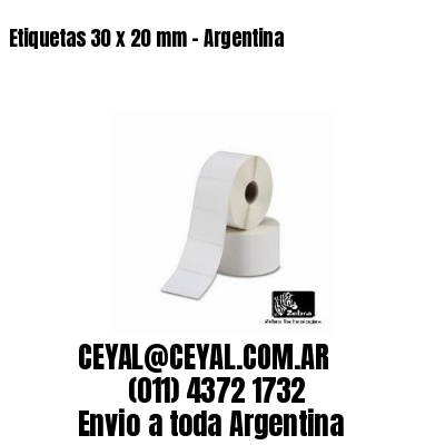 Etiquetas 30 x 20 mm – Argentina