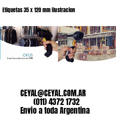 Etiquetas 35 x 120 mm ilustracion