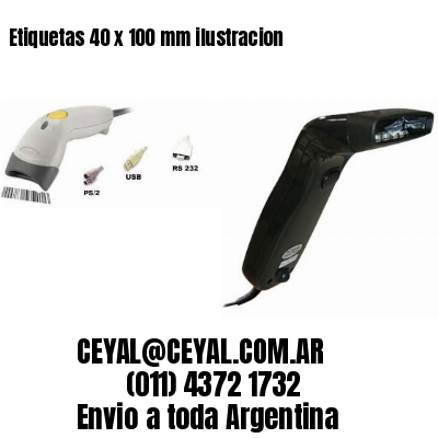 Etiquetas 40 x 100 mm ilustracion