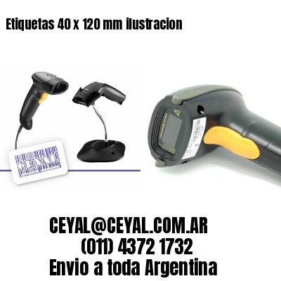 Etiquetas 40 x 120 mm ilustracion